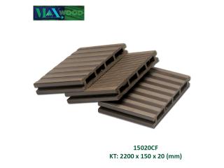 Sàn gỗ nhựa ngoài trời Maxwood (lỗ chữ nhật 20mm)