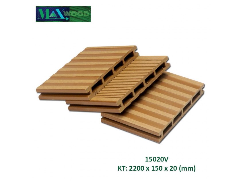 Sàn gỗ nhựa ngoài trời Maxwood (lỗ chữ nhật 20mm)
